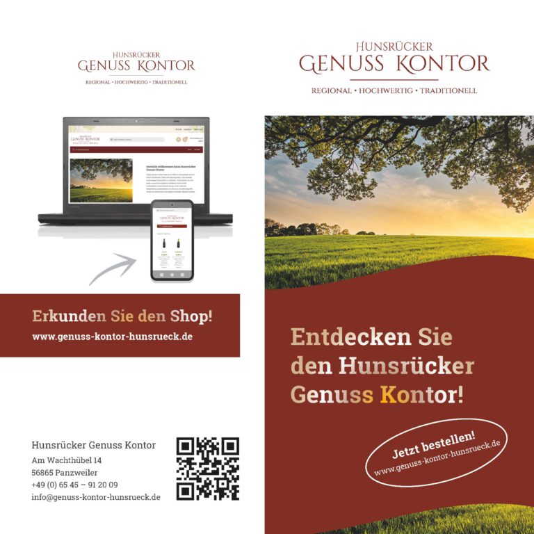 Flyer für Genusskontor Hunsrück